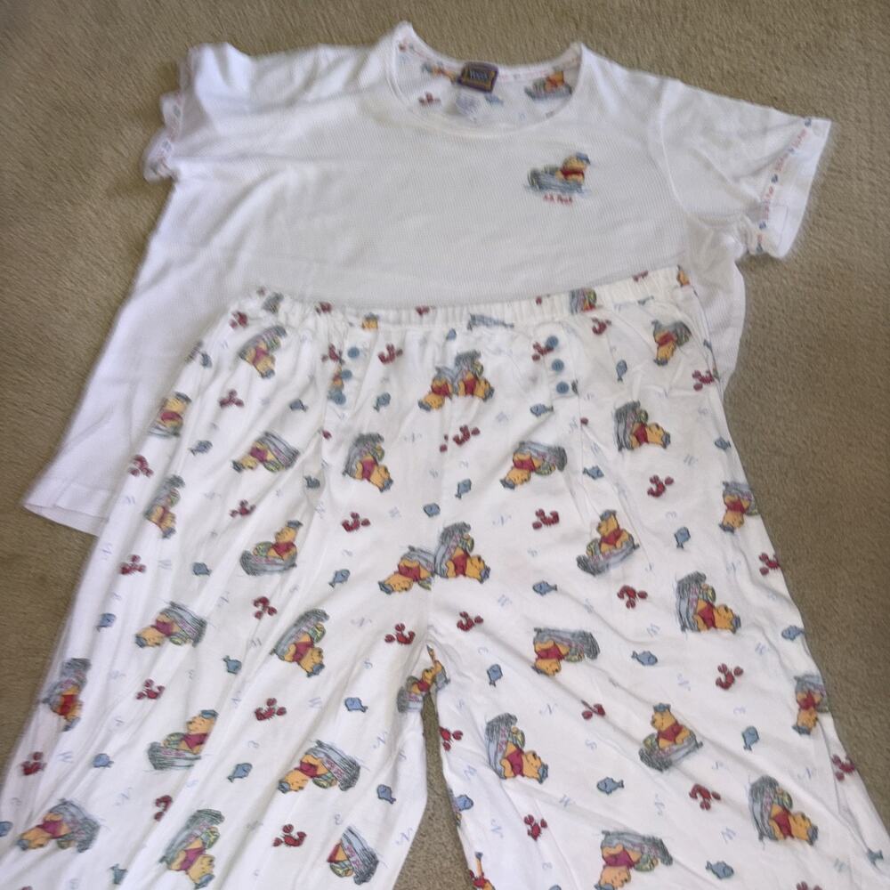 Vintage Disney Store Winnie The Pooh 2pc PJ Set - Size XL 20/22